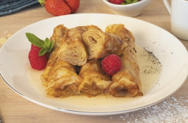 Lot de 2 crêpes au rhum vanille