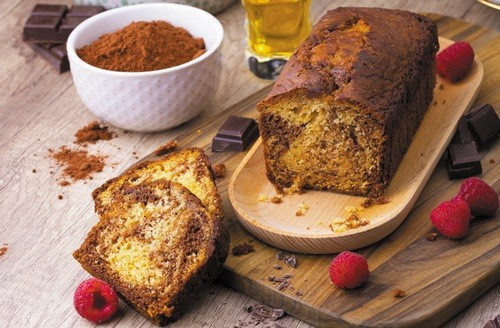 Cake Marbré au chocolat et au rhum