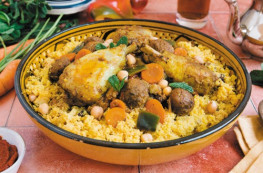Lot de 2 Tajines au poulet et au bœuf avec leurs semoules cuisinées
