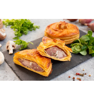 Tourtes charcutières à la pintade et aux champignons