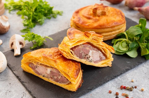 Tourtes charcutières à la pintade et aux champignons