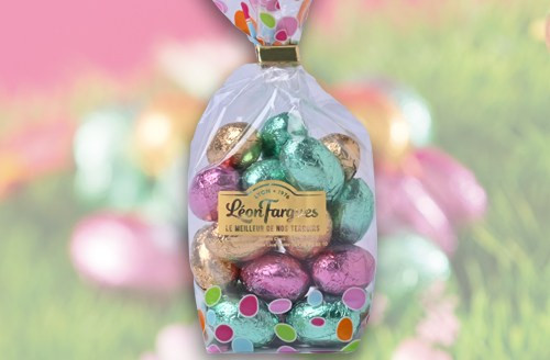 Lot de 2 sachets de petits oeufs fourrés au praliné