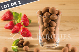 Lot de 2 sachets d'amandes cacaotées