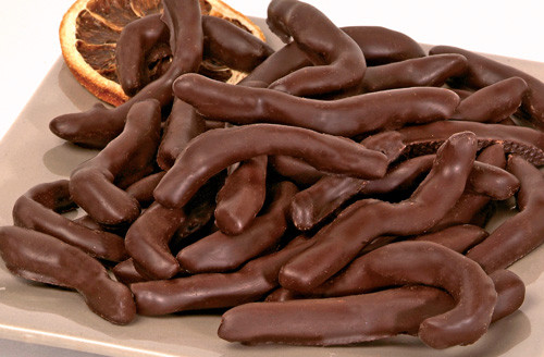 1 ballotin d'écorces d'orange au chocolat 1 ballotin d'écorces d'orange au chocolat