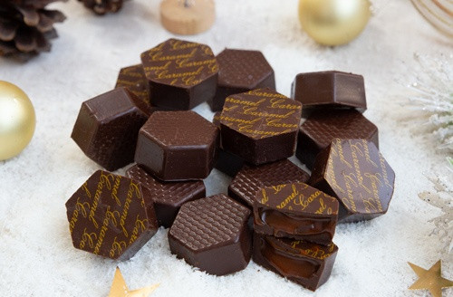 Chocolat noir au caramel liquide  "Le France"