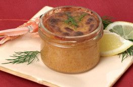 Soufflé aux dés de langoustine