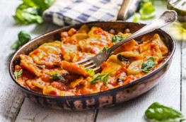 Les raviolis pur bœuf à la sauce bolognaise