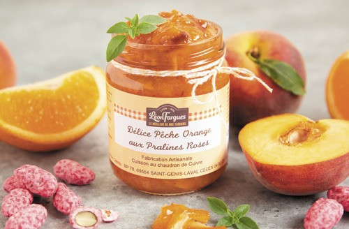 Lot de 4 Délices pêches oranges aux pralines roses