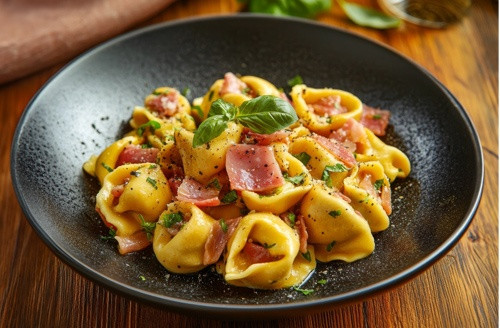 Tortellini con Prosciutto crudo e parmigiano reggiano