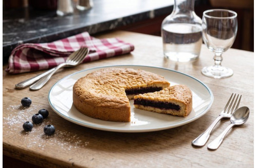 Gâteau dauphinois fourré aux myrtilles