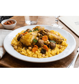 Tajine au poulet et au bœuf avec sa semoule cuisinée 800 g