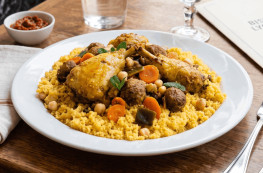 Tajine au poulet et au bœuf avec sa semoule cuisinée 800 g