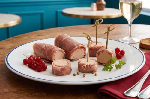 Flûteaux de jambon au foie de canard (30% de foie gras) 200 g