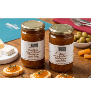 Lot de 2 confitures extra d’abricot biologiques