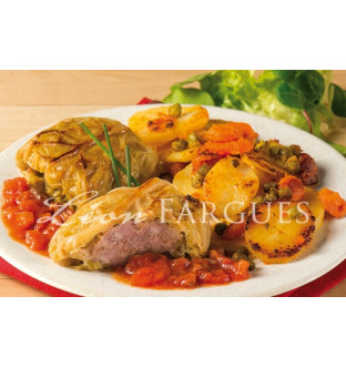 Chou farci et sa jardinière de légumes