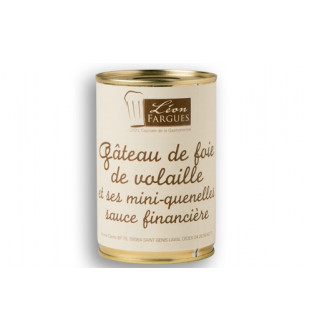 Lot de 4 gâteaux de foie de volaille et ses mini-quenelles sauce financière