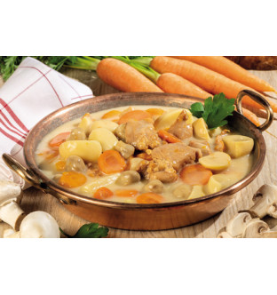Lot de 4 blanquettes de veau et leurs légumes