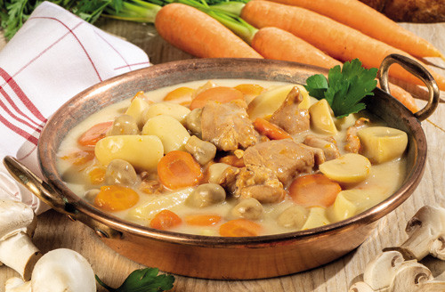Lot de 4 blanquettes de veau et leurs légumes