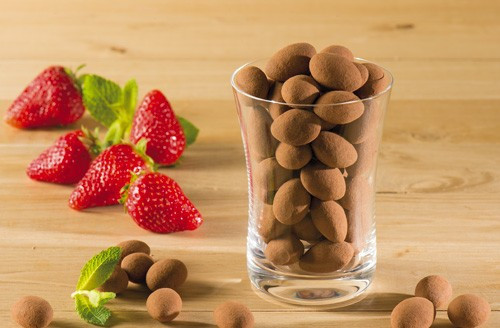 Lot de 3 sachets d'amandes grillées et chocolatées