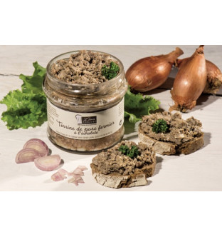 Lot de 6 terrines de porc fermier à l’échalote